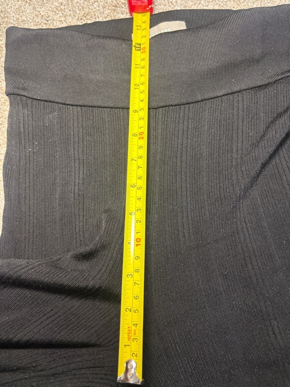 Everlane The Rib Knit Pant Lounge Flare Scalloped Hem Black S - Picture 6 of 13